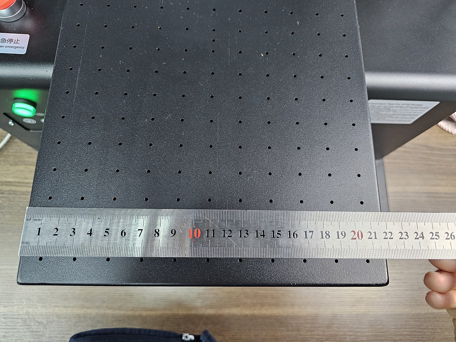 largeur de la plateforme d'impression UV A4